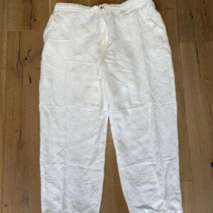 Cubavera White Linen Pants. 100% Linen. Lightweight, breathable every day pants